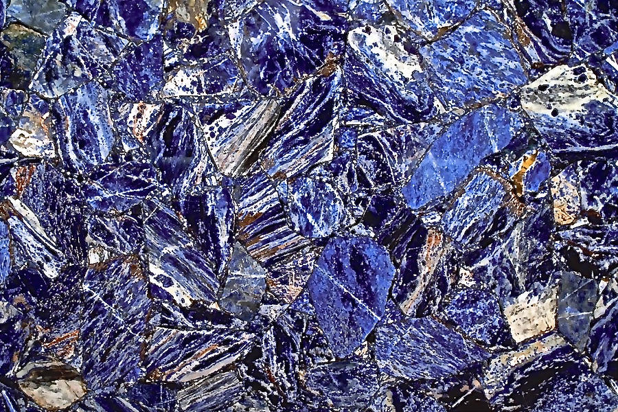 Blue Lapis Up Close Photograph by Debra Amerson
