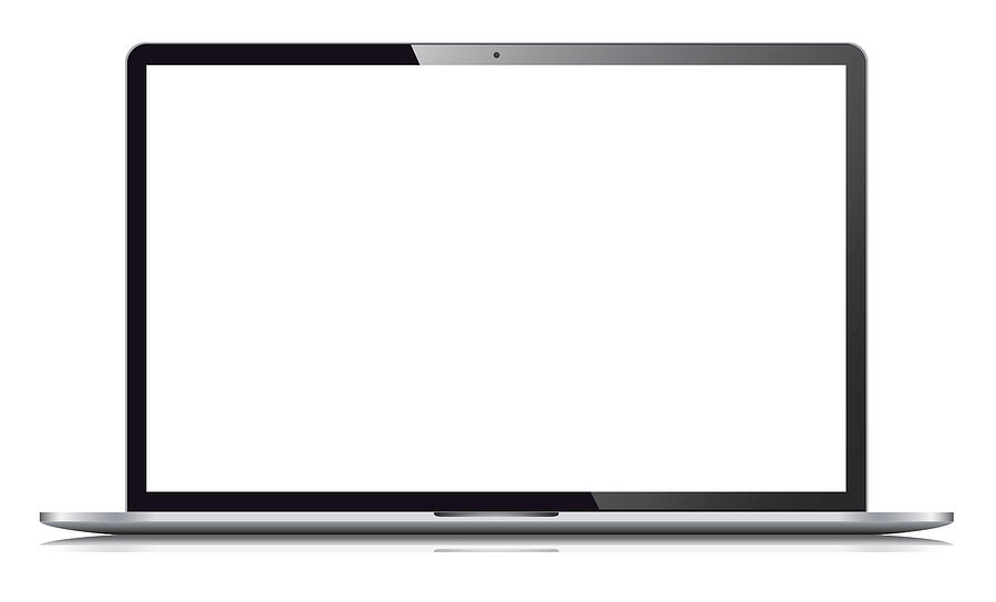 Laptop Isolated on White Background Drawing by Loops7