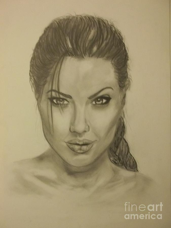 Lara Croft Drawing by Christie Poole