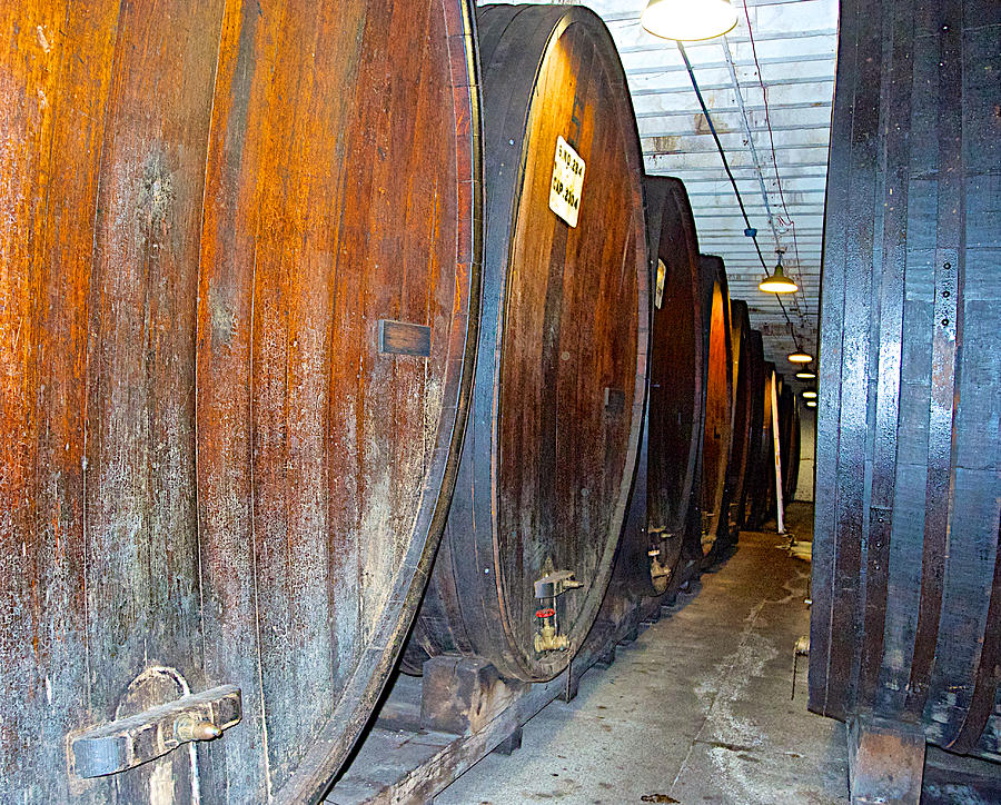 Large Barrels at Korbel Winery in Russian River Valley ,California Photograph by Ruth Hager