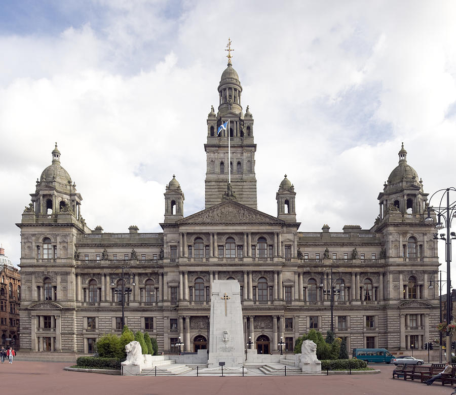Large City Chambers building in Glasgow, Scotland Photograph by Theasis