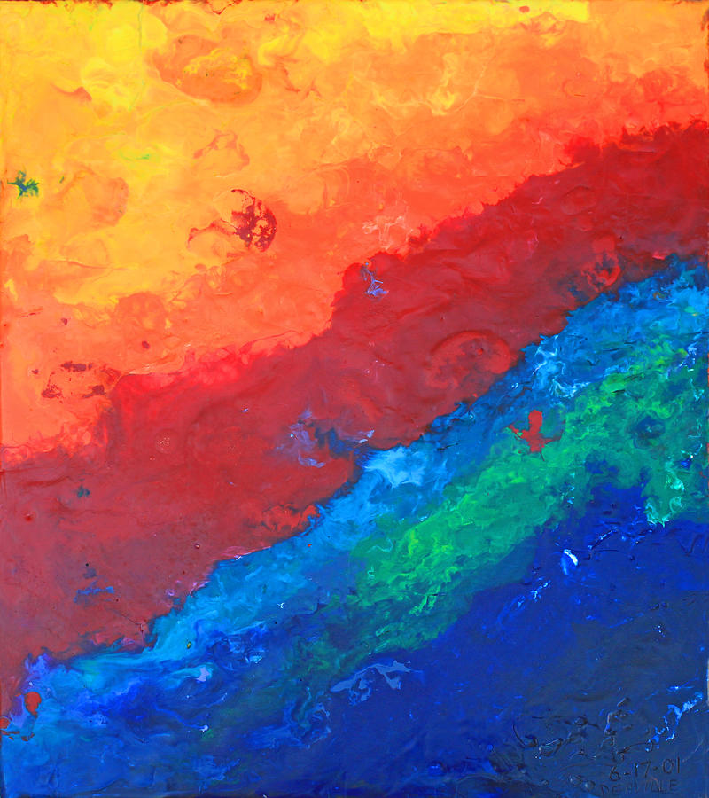 Large  Encaustic  Color  Study Painting by Carl Deaville