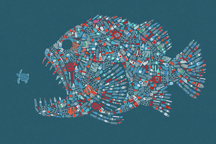 Large Fish Formed From Plastic Waste Photograph by Ikon Ikon Images