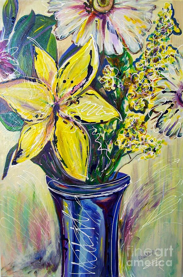 Large Floral Still Life Painting by Catherine Gruetzke-Blais