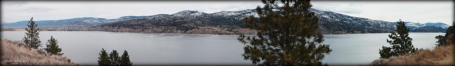 Large Panorama of Frozen Skaha Lake 2014 Photograph by Guy Hoffman