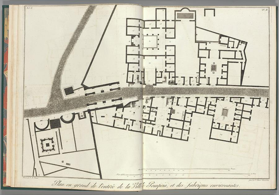 Large Plan Of The Entrance Of The Town Drawing by Francesco Piranesi ...