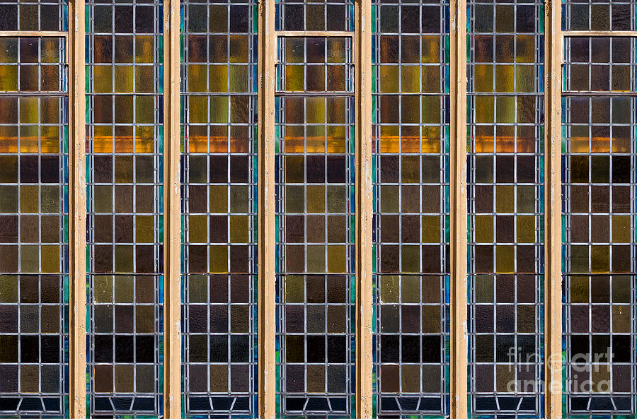 Large stained glass window Photograph by Les Palenik