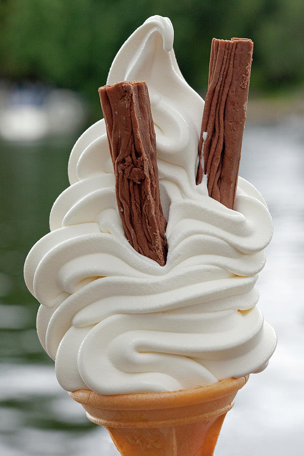 Large Vanilla Ice Cream And Cone Photograph by Kim Haddon Photography
