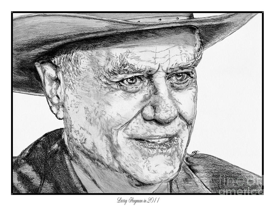 Larry Hagman in 2011 Drawing by J McCombie