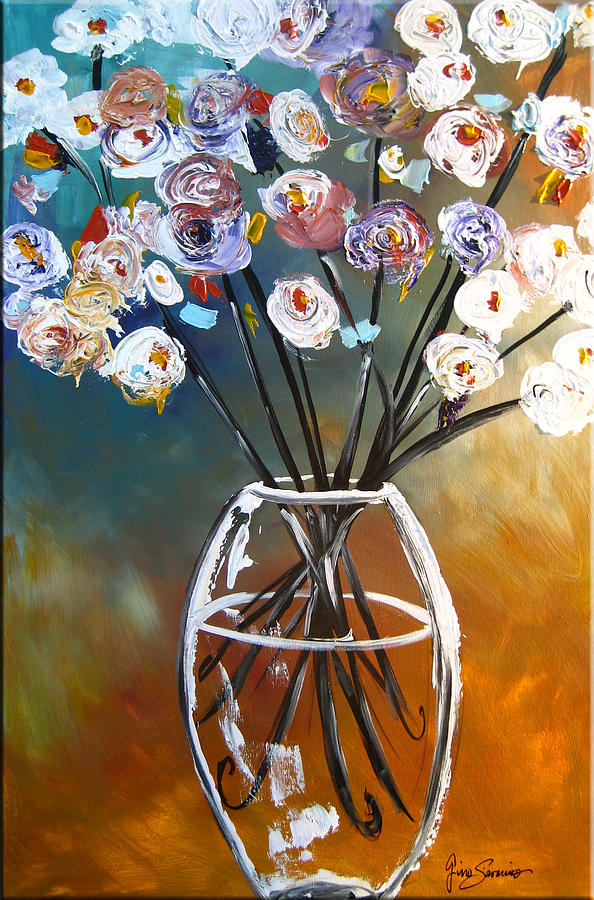 Vibrant Painting - Las Flores by Gino Savarino Vibrant Painting - Las Flores by Gino Savarino