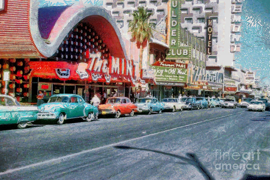 Las Vegas 1959 Painting by Vincent Monozlay