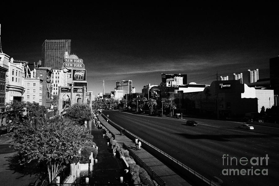 Las Vegas Photograph - Las Vegas boulevard at the new york new york hotel and casino Nevada USA by Joe Fox
