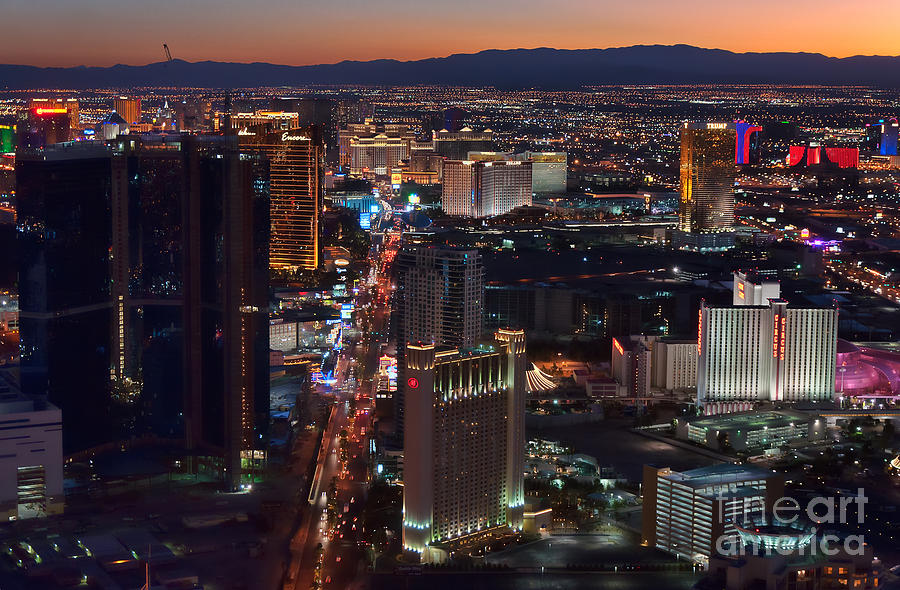 Las Vegas From The Stratosphere Photograph by Eddie Yerkish