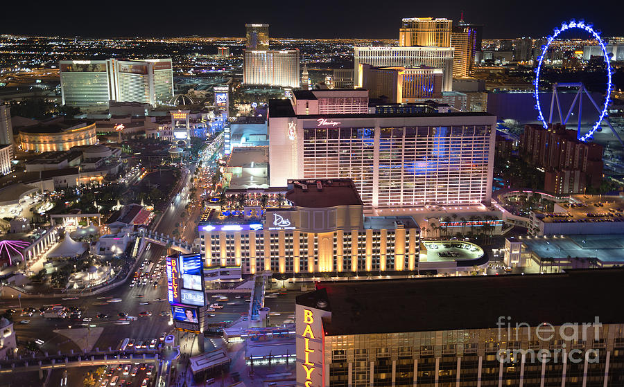 Las Vegas at night skyline Photograph by Patrick McGill