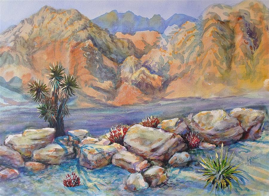 Las Vegas Mountains Painting by Lynne Haines
