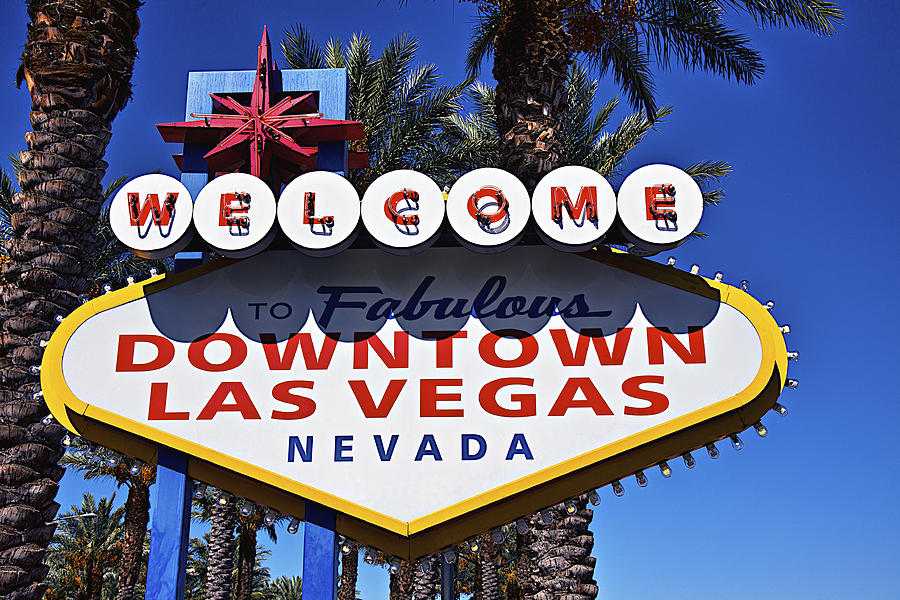 Las Vegas Nevada welcome sign Photograph by Garry Gay