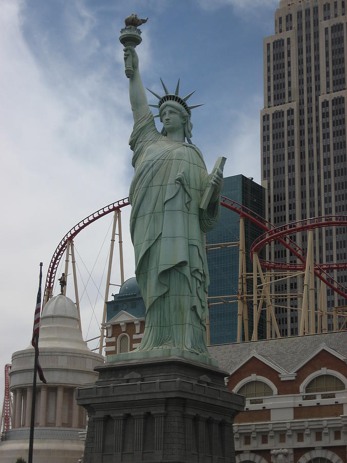 Skyline Photograph - Las Vegas - New York New York Casino - 12122 by DC Photographer