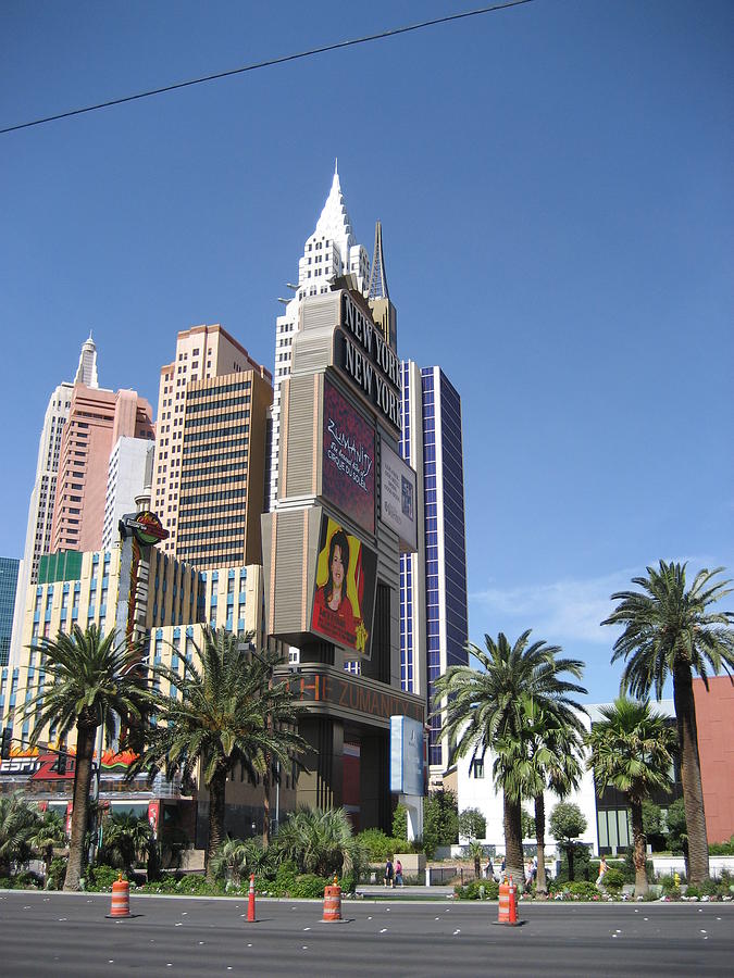 Skyline Photograph - Las Vegas - New York New York Casino - 12126 by DC Photographer