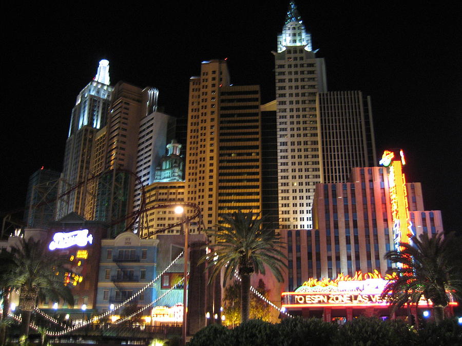 Skyline Photograph - Las Vegas - New York New York Casino - 12127 by DC Photographer