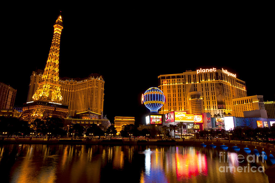 Las Vegas Nightlife along the famous strip Photograph by Anthony Totah