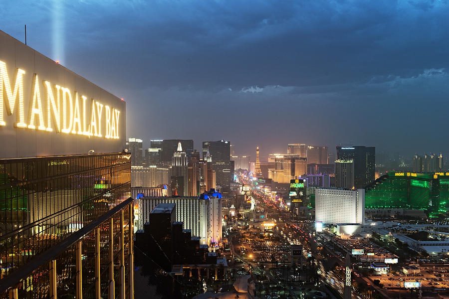 Las Vegas Skyline from Mandalay Bay Hotel Photograph by David Giral