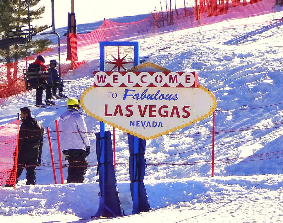 Las Vegas Snow Photograph by Donna Spadola