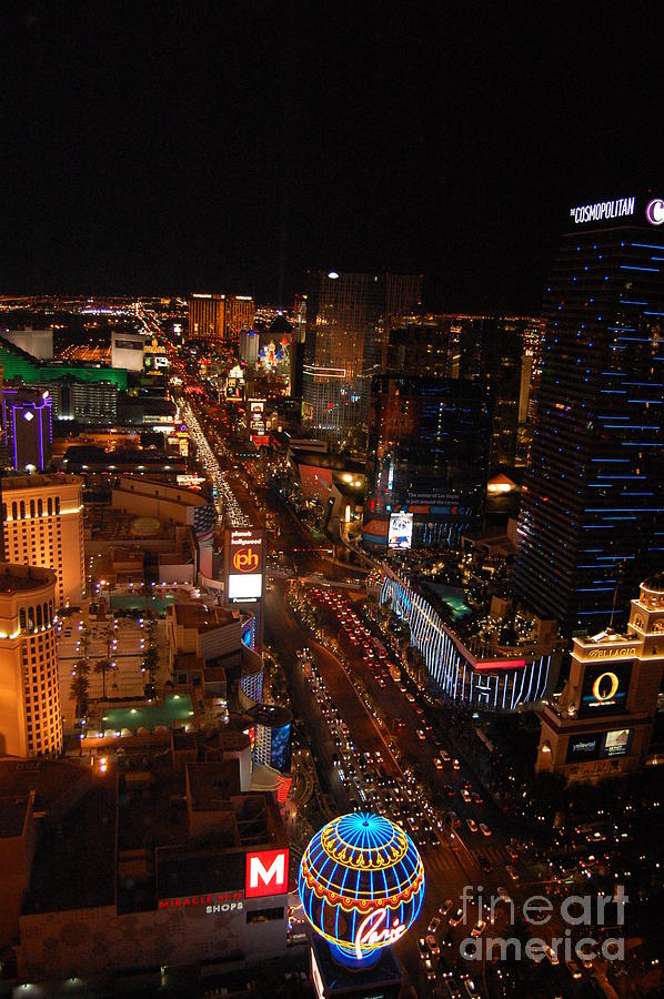 Las Vegas Strip at Night Photograph by Debra Thompson