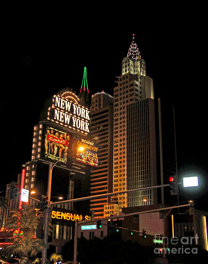 Las Vegas Strip New York New York Photograph by Larry Oskin