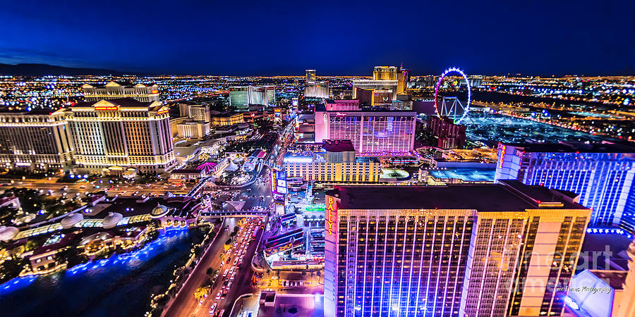 Las Vegas Photograph - Las Vegas Strip North View by Aloha Art