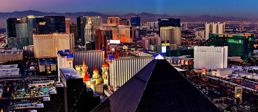 Las Vegas Sundown Photograph by Benjamin Yeager