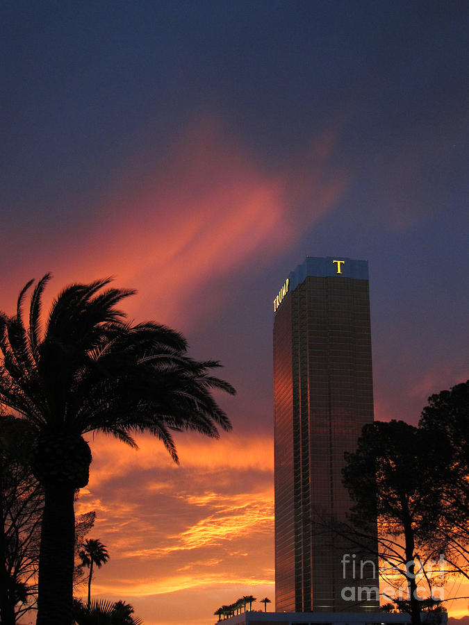 Las Vegas Sunset with Trump Tower Photograph by Debra Thompson
