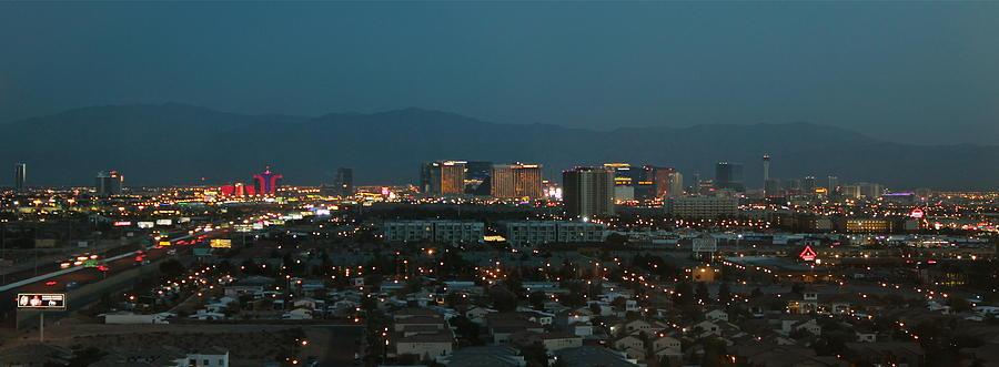 Las Vegas Wakes Up Photograph by Bill Wiebesiek