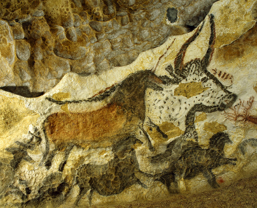 Lascaux Cave Painting Painting by Jean Paul Ferrero and Jean Michel Labat