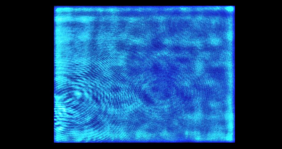 Laser Megajoule Laser Beam Simulation Photograph by Patrick Landmann/science Photo Library