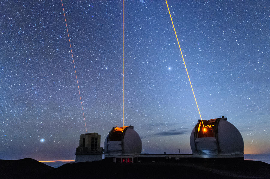 Laser Party Over Mauna Kea 2 Photograph by Jason Chu