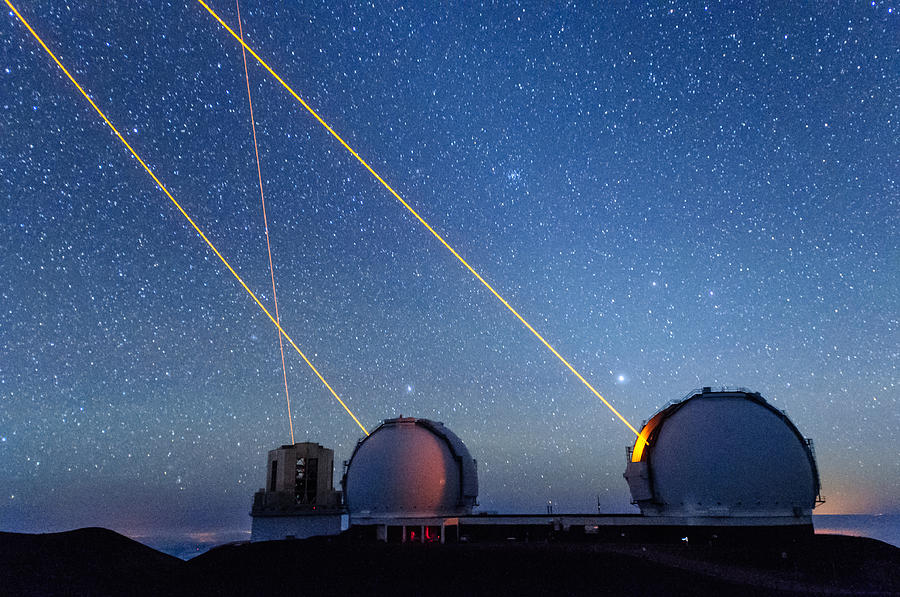 Laser Party Over Mauna Kea 4 Photograph by Jason Chu
