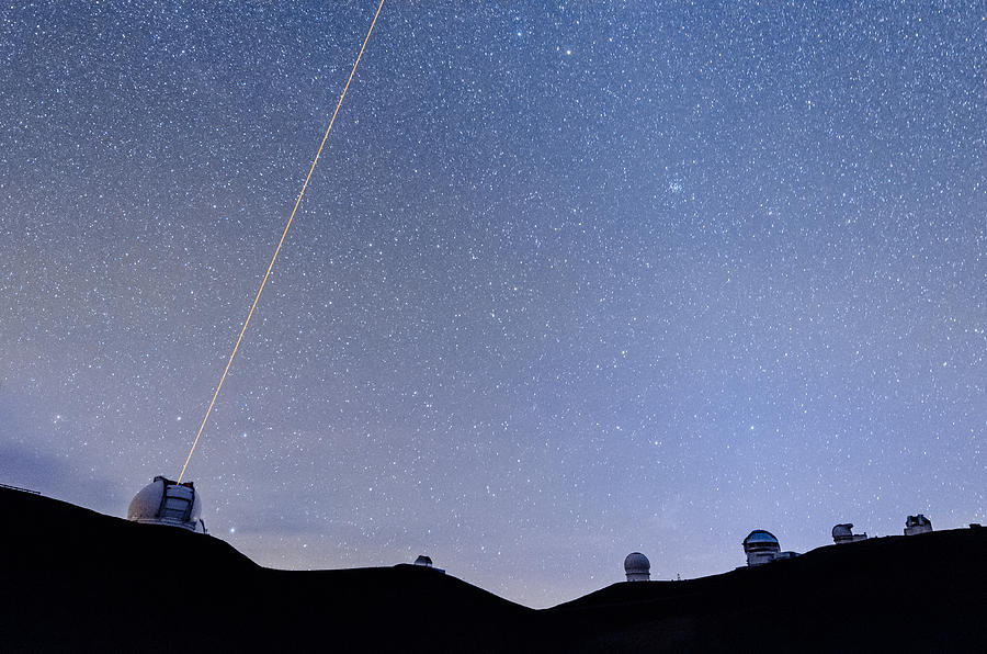 Lasers Above Mauna Kea 1 Photograph by Jason Chu