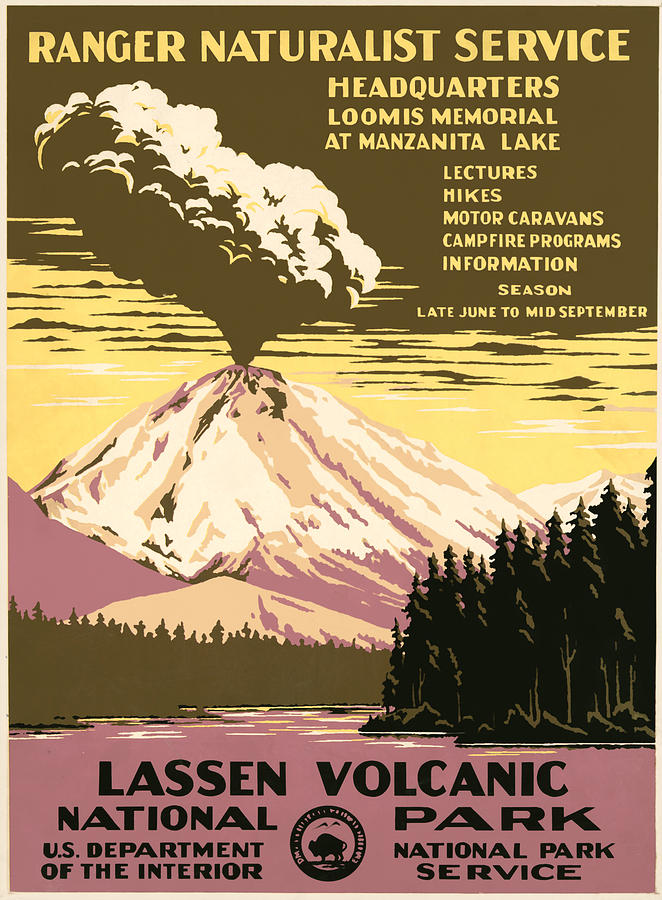 Lassen Volcanic National Park Painting - Lassen Volcanic National Park by Inknown
