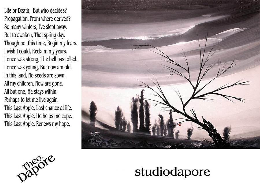 Landscape Painting - Last Apple Poem 3 by T Dapore