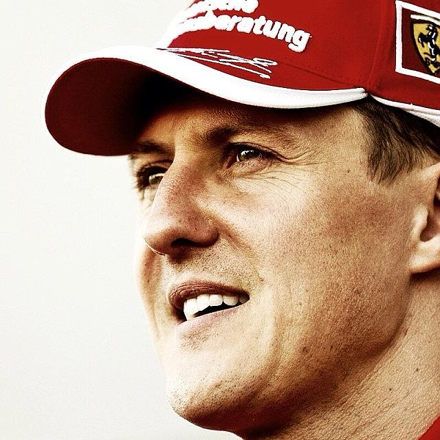 Portrait Photograph - Last Caught Up With Michael Schumacher by Jeff Crow