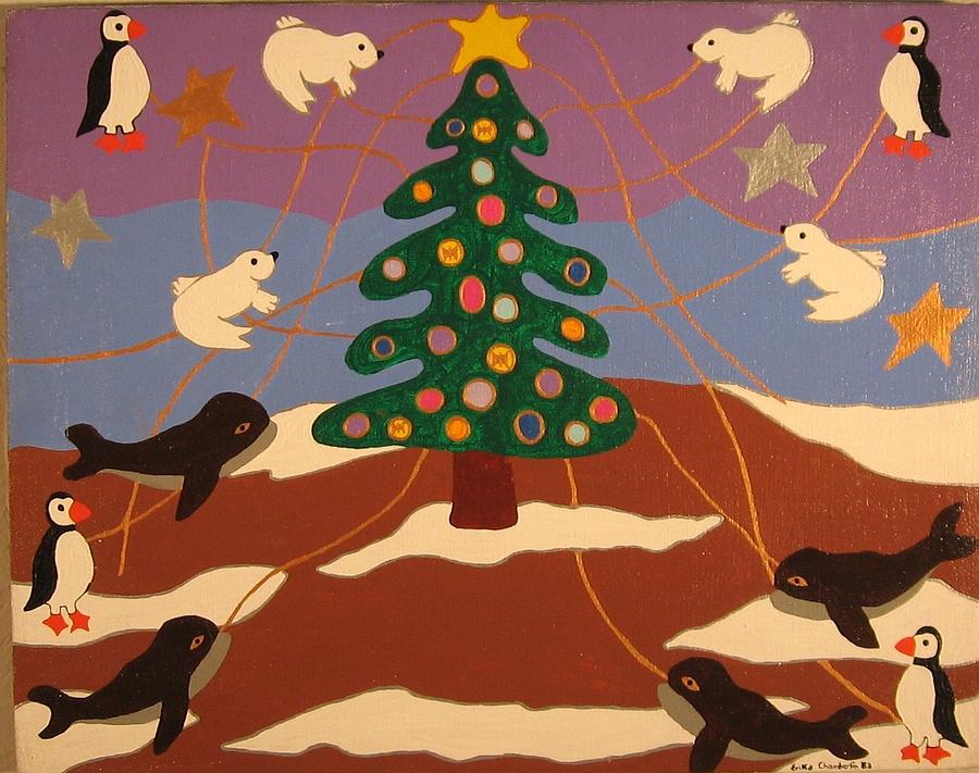 Last Christmas Painting by Erika Jean Chamberlin
