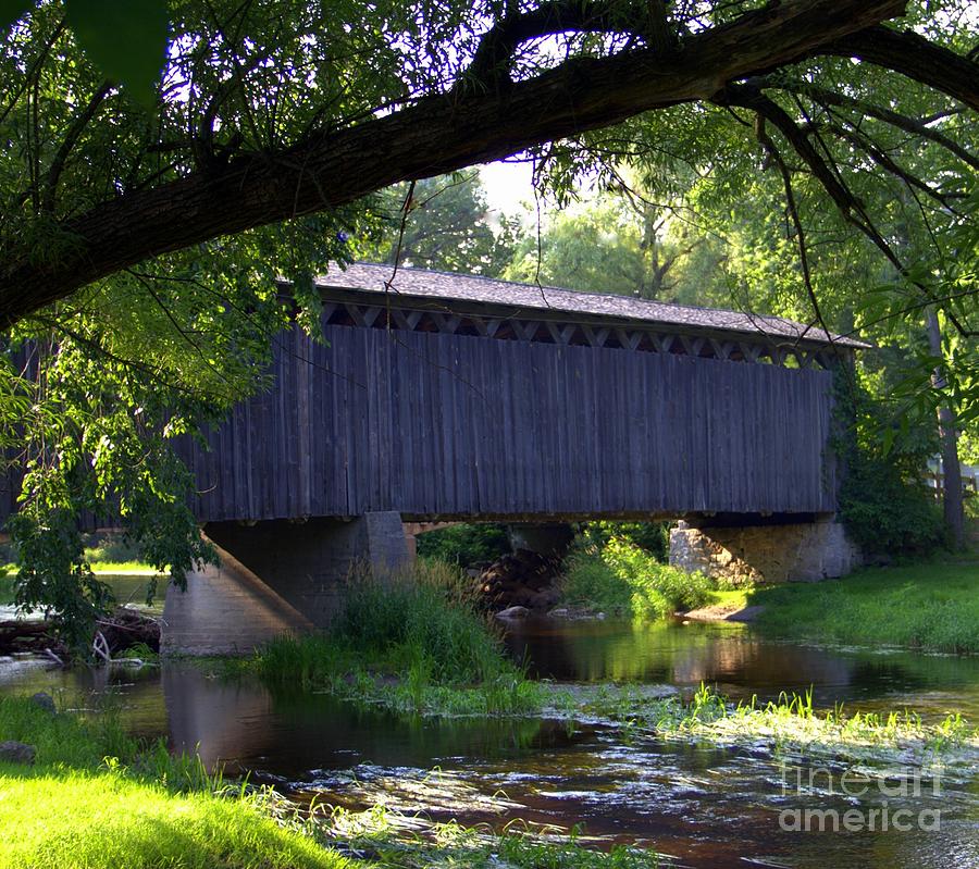 Landscape Photograph - Last Covered Bridge by Carol Komassa