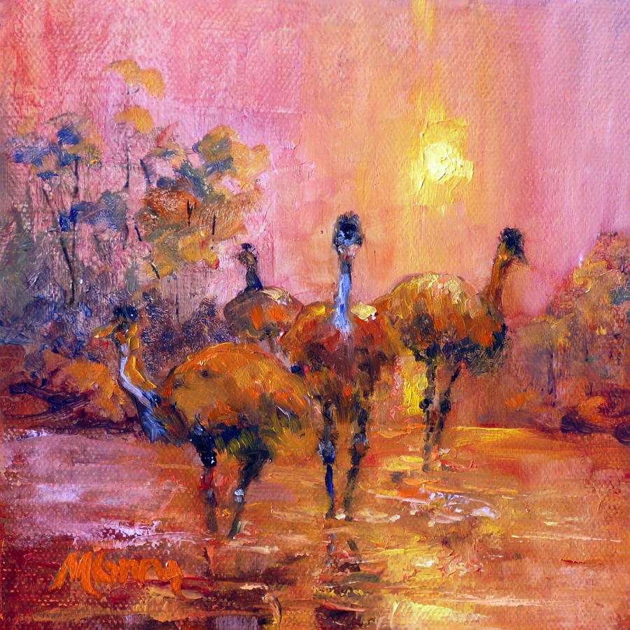Nature Painting - Last Drinks by Marie Green