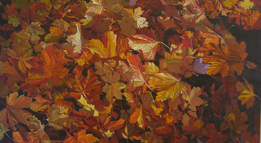 Last Fall in Monroe Painting by Thu Nguyen