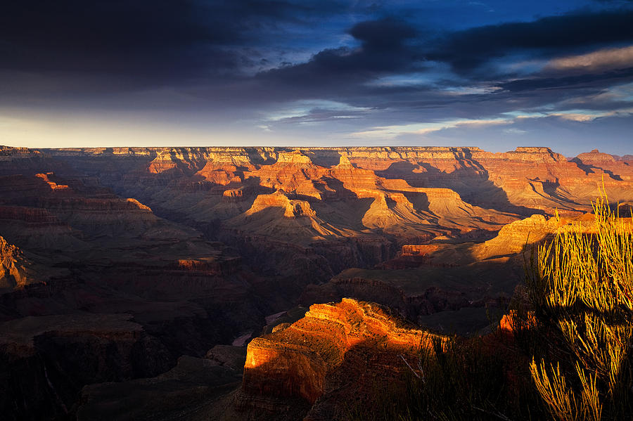 Grand Canyon National Park Photograph - Last Light in the Grand Canyon by Andrew Soundarajan