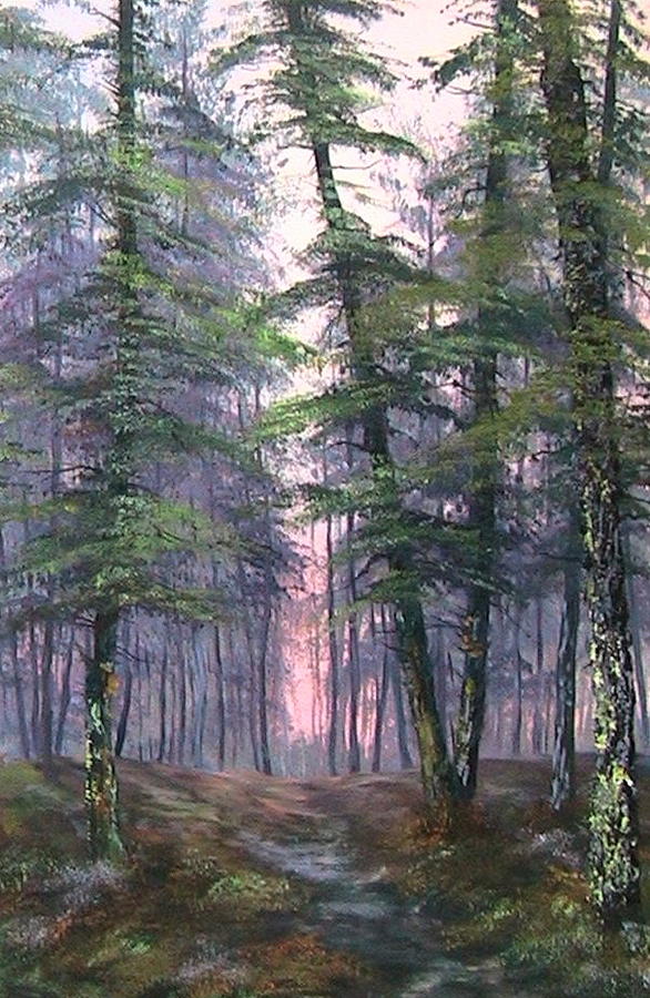 Last Light on Cannock Chase Painting by Jean Walker