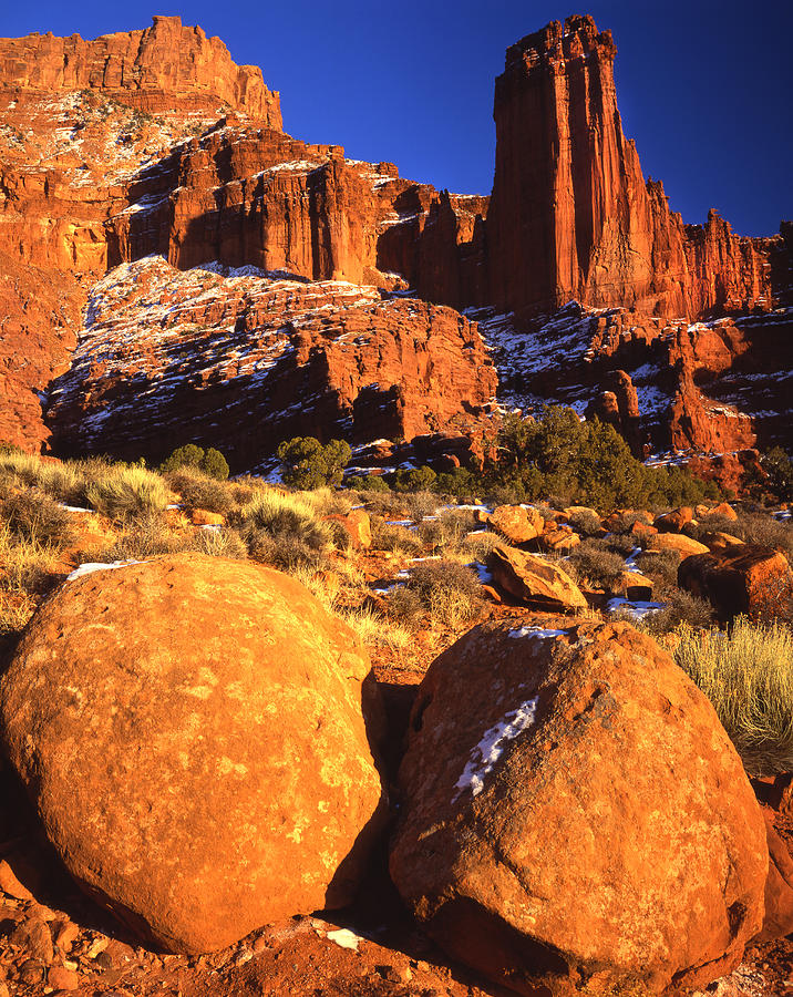 Last Light on Fisher Towers Photograph by Ray Mathis
