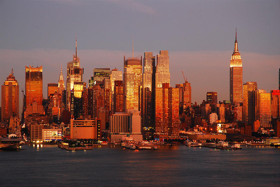 Last Light on Manhattan Photograph by James Kirkikis