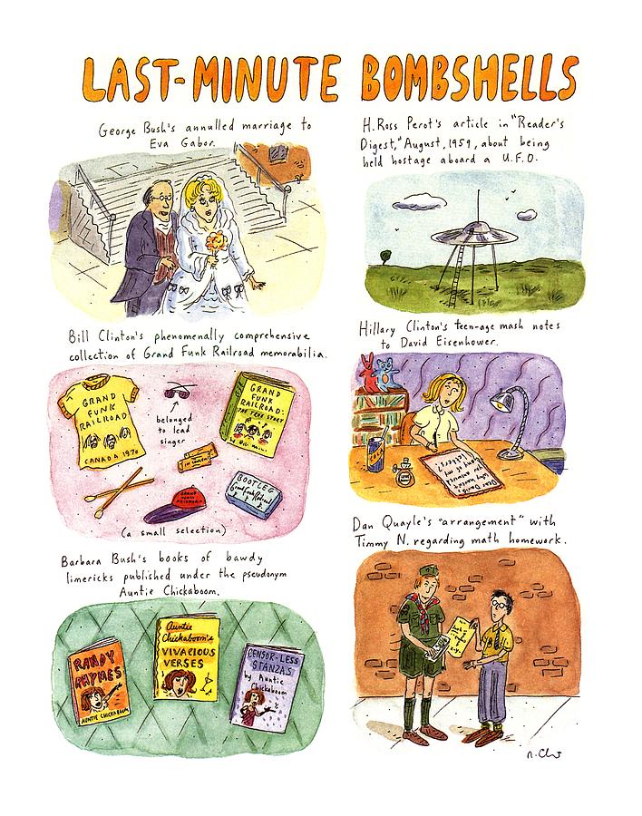 Last-minute Bombshells Drawing by Roz Chast
