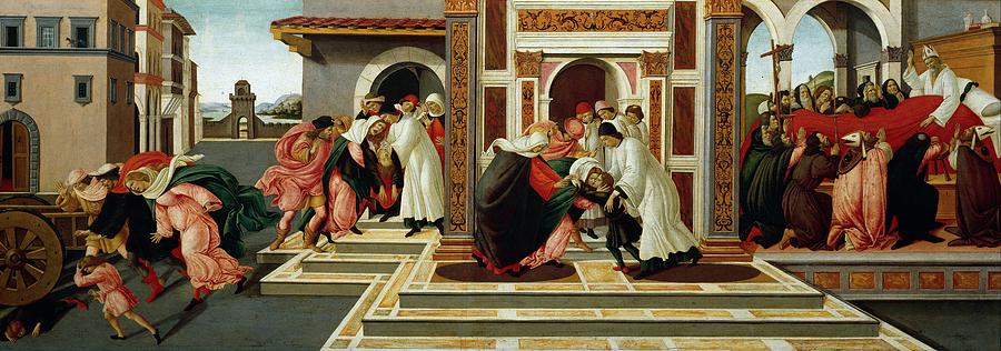 Portrait Painting - Last Miracle and the Death of St. Zenobius by Sandro Botticelli